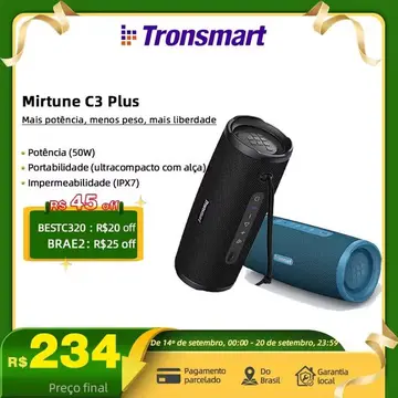 Caixa de Som Tronsmart Bluetooth Mirtune C3 Plus 50W
