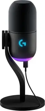 Microfone Dinâmico Gamer Logitech G Yeti GX com RGB LIGHTSYNC