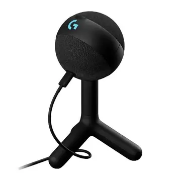 Microfone Condensador Gamer Logitech G Yeti Orb com RGB LIGHTSYNC, Captação Cardioide, Conexão USB Plug and Play para Gravação de Conteúdo e