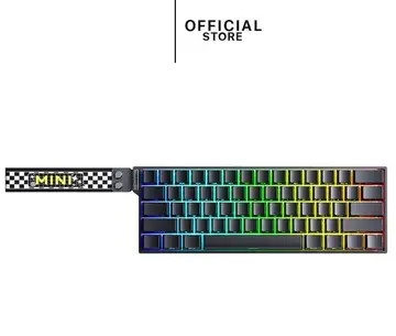 Teclado Magnetico Sem Fio Aula Mini60 PRO, RT 0.01MM, 2.4Ghz , RGB Tri-Mode