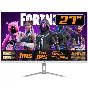 Monitor Gamer SuperFrame Crystal, 27 Pol, Dual Mode, 4K Ultra HD 160Hz / Full HD 320Hz, Fast IPS, 1ms, FreeSync/G-Sync, Branco, SFCTFW-27320