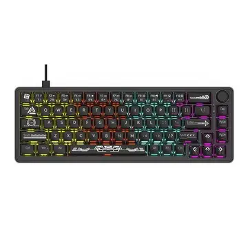 Teclado Mecanico Ajazz AK690, Rainbow, Switch Maillard, Transparent Black, AK690-TB