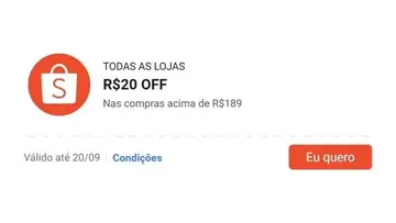 Novo Cupom Shopee