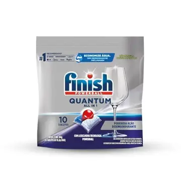 Finish Quantum All in 1 Detergente para Lava Louças em Tabletes 10 unidades