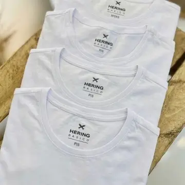 Kit 5 Camisetas Manga Curta Hering