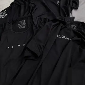 Kit com 5 Camisetas Dry All Black Alpha
