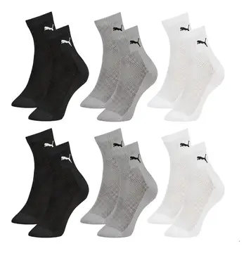 🛒Kit 6 Pares Meias Puma Cano Médio Esportiva Algodão Original