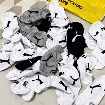 Kit 9 Pares Meias Puma Sapatilha Cano Baixo Algodão Original 39 - 43