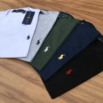 Camiseta Ralph Lauren Preta Básica Masculina Lisa Algodão M ao GG