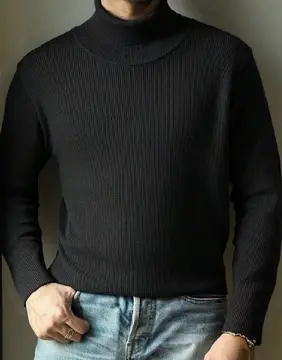 Suéter Masculino Gola Alta Tricô Canelado Cacharrel M ao GG