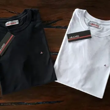 Kit 3 Camisetas Aramis Preta/Branca/Azul Marinho
