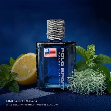🛒Perfume Masculino Aromático Cítrico Fresco e Energizante, Eau de Toilette Polo Sport Ralph Lauren 100ml