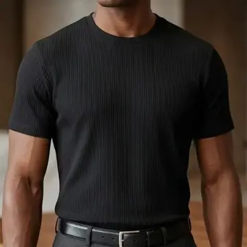 Kit 3 Camisetas Masculina Canelada Americana Gola Careca P ao GG