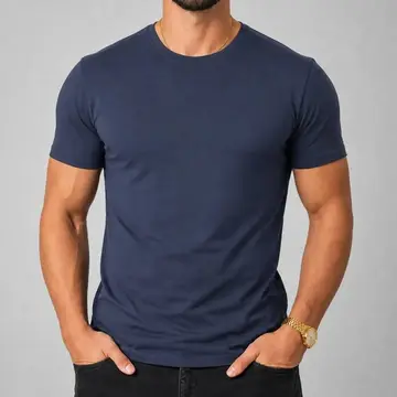 Camiseta Básica Masculina Algodão Lisa Malha Peruana Premium P ao G1