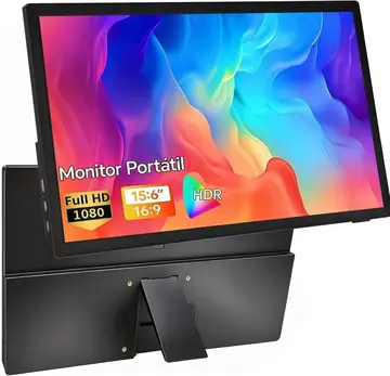 Monitor portátil de 15,6 polegadas, Conectividade USB-C HDMI Full HD 1080P
