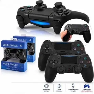 Kit 2 Controles Sem Fio para PS4 Redfin