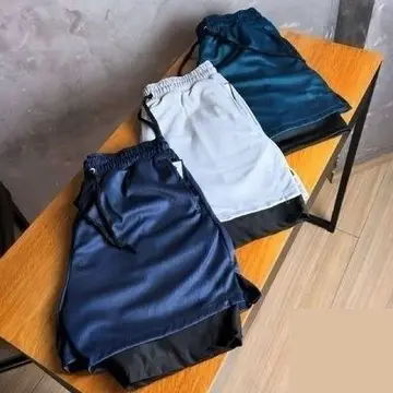 Kit 3 Shorts 2 Em 1 Duplo Bolso Para Academia Treino Corrida P ao GG