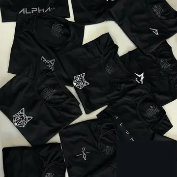 Kit 5 Camisetas Dry All Black Alpha