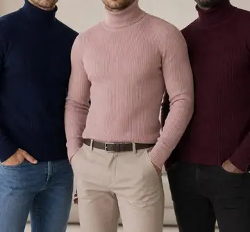 Kit 3 Blusa Cacharrel Gola Alta Masculina Inverno Estiloso PP ao GG