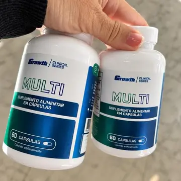 suplemento growth supplements multivitaminico 60 caps