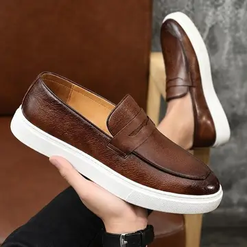 sapato loafer masculino mocassim couro comfort luxo