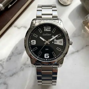 relógio condor speed analógico aço inox