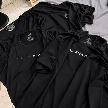 camisetas dry all black alpha kit 5