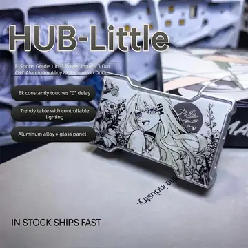 2x Hmlab Hub-little Gaming Usb Hub 1 Entrada 3 Saídas, sem tela personalizável