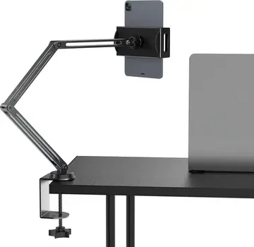 Suporte Celular e Tablet com Braço Articulado 360° em Metal Ajustável