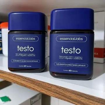 suplementos essencial labs testo essencial 60 cápsulas