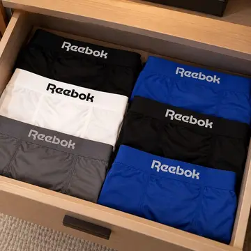 cuecas reebok boxer classic kit 6 microfibra