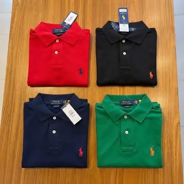 camisa polo masculina piquet gola americana