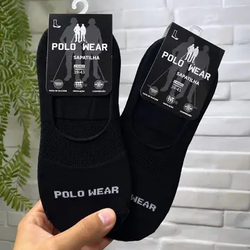 meias polo wear kit 3 pares sapatilha