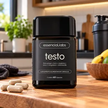 suplemento essencial testo essencial 60 cápsulas