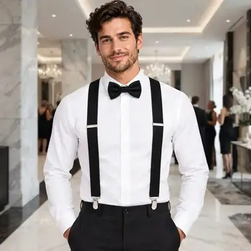 acessórios masculinos closet dourado kit suspensório adulto gravata borboleta