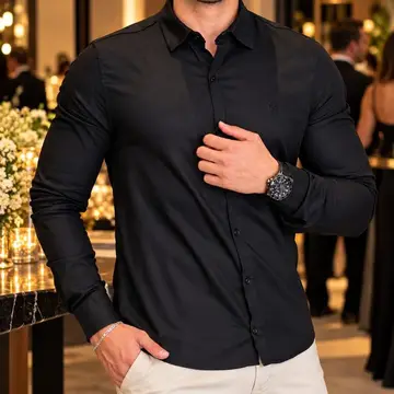 camisa slim fit polo wear masculina