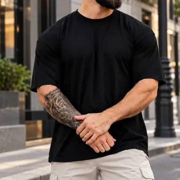 roupas camiseta oversized masculina treino academia