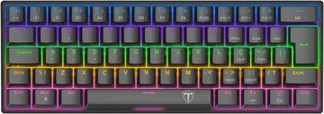 teclado mecânico t-dagger arena 60% switch marrom t-tgk321-br