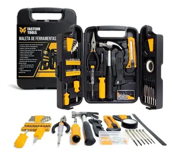 ferramentas fasterr kit jogo 142 peças com maleta