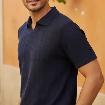 camisa gola polo tricot masculina opus turim texturizada