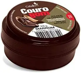 Casa Km Polidor De Sapatos Couro Bom Creme Marrom 36G