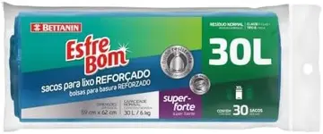 EsfreBom - Saco para Lixo Rolo com 30 Sacos de 30 Litros, Cor Azul, Bettanin