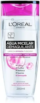 Água Micelar Bifásica L'Oréal Paris Solução de Limpeza 5 em 1, 200ml