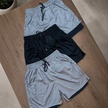 Kit 3 Shorts 2 Em 1 Duplo Bolso Para Academia Treino Corrida P ao GG