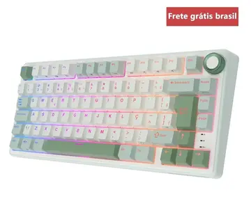 teclado mecanico rk 80 teclas hot swappable rgb