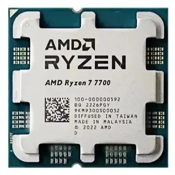 Processador Amd Ryzen 7 7700, 3.8GHz 5.3GHz Max Turbo , Cache 40Mb, 8 Núcleos, 16 Threads, Am5, Com Vídeo Integrado