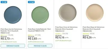Pratos Polipropileno a partir de