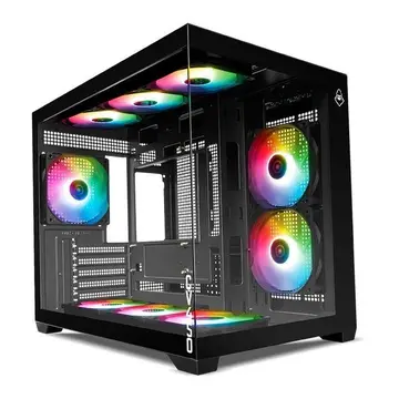 Gabinete Gamer Mancer Cv450, Mini-Tower, Lateral de Vidro, Com 9 Fans, Preto, Mcr-Cv4509f-Bk