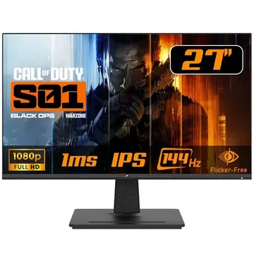 Monitor Gamer SuperFrame Ace, 27 Pol, Full HD, IPS, 144Hz, 1ms, Flicker-Free, HDMI/DP, SF-MN-ACE27FSIFD1B