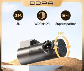 Câmera Veicular Ddpai Mini Pro 3K Hdr 1620P com WiFi, Visão Noturna Indica, Wdr, Controle por Voz e Monitoramento de Estacionamento 24H 143 